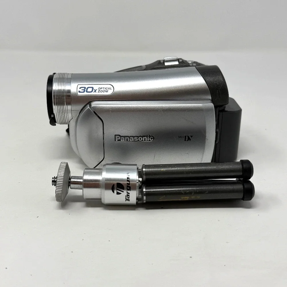 Panasonic PV-GS29 MiniDV Camcorder 30x Zoom w/ Targus Tripod Parts Read